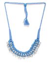 YouBella Blue  Oxidised Silver-Toned Necklace